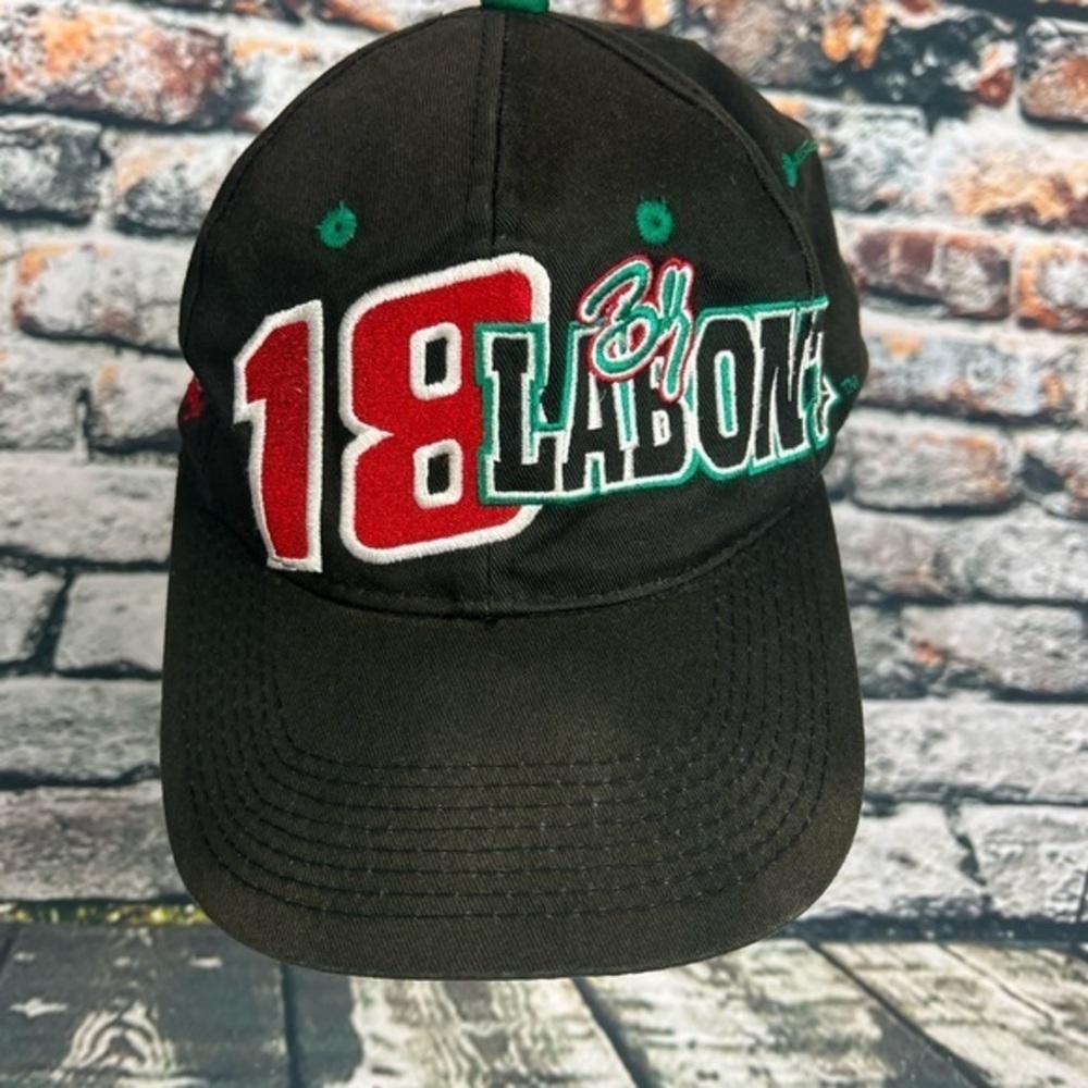 VTG Bobby Labonte Nascar‎ Embroidered #18 Black Snapback